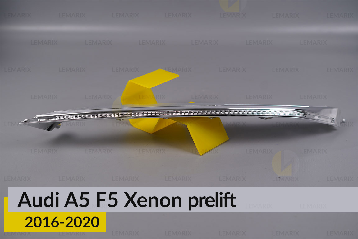 Хромована декоративна маска під світловод Audi A5 F5 Xenon (2016-2020) дорест ліва