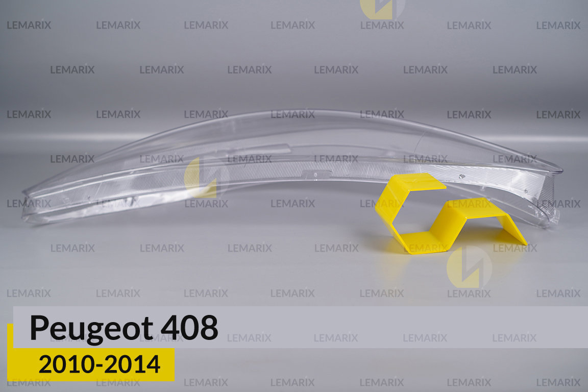 Скло фари Peugeot 408 (2010-2014) ліве
