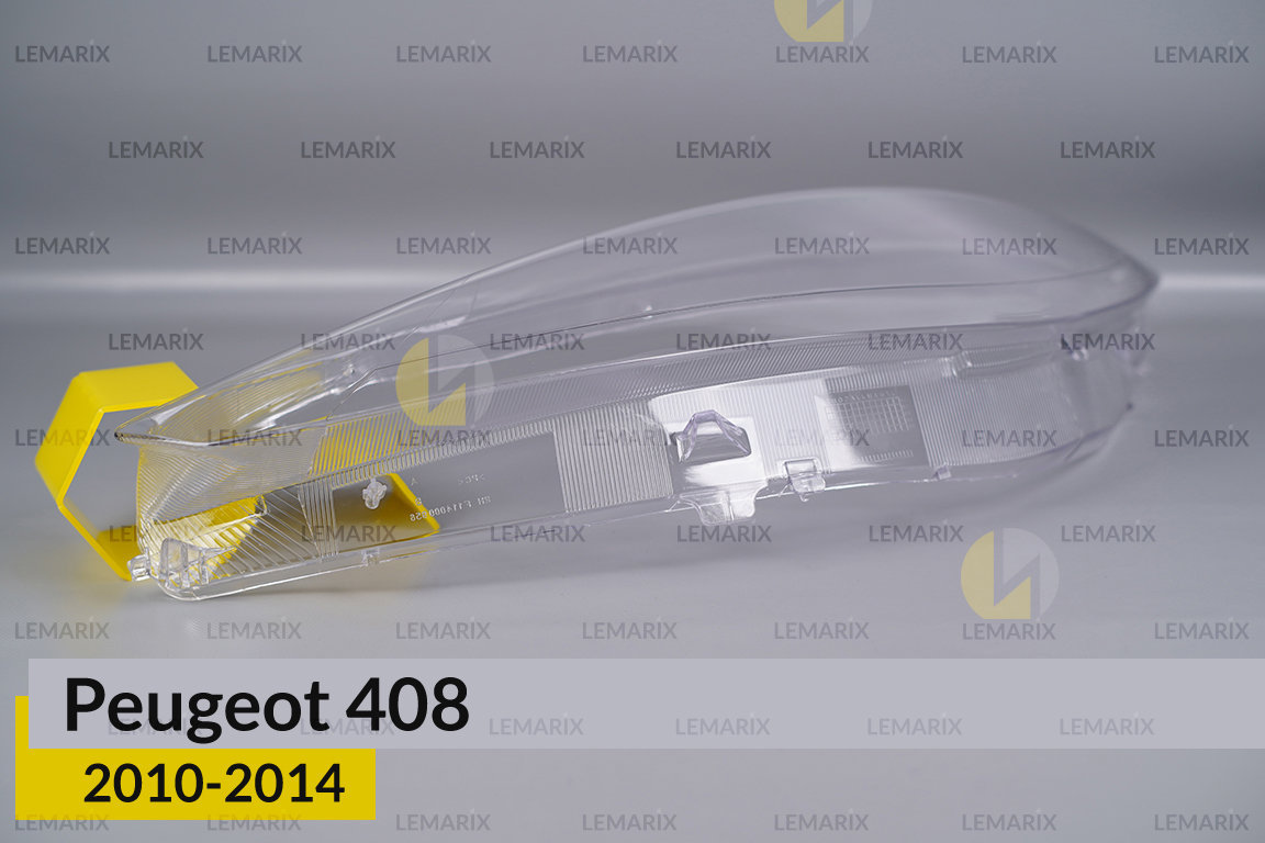 Скло фари Peugeot 408 (2010-2014) ліве
