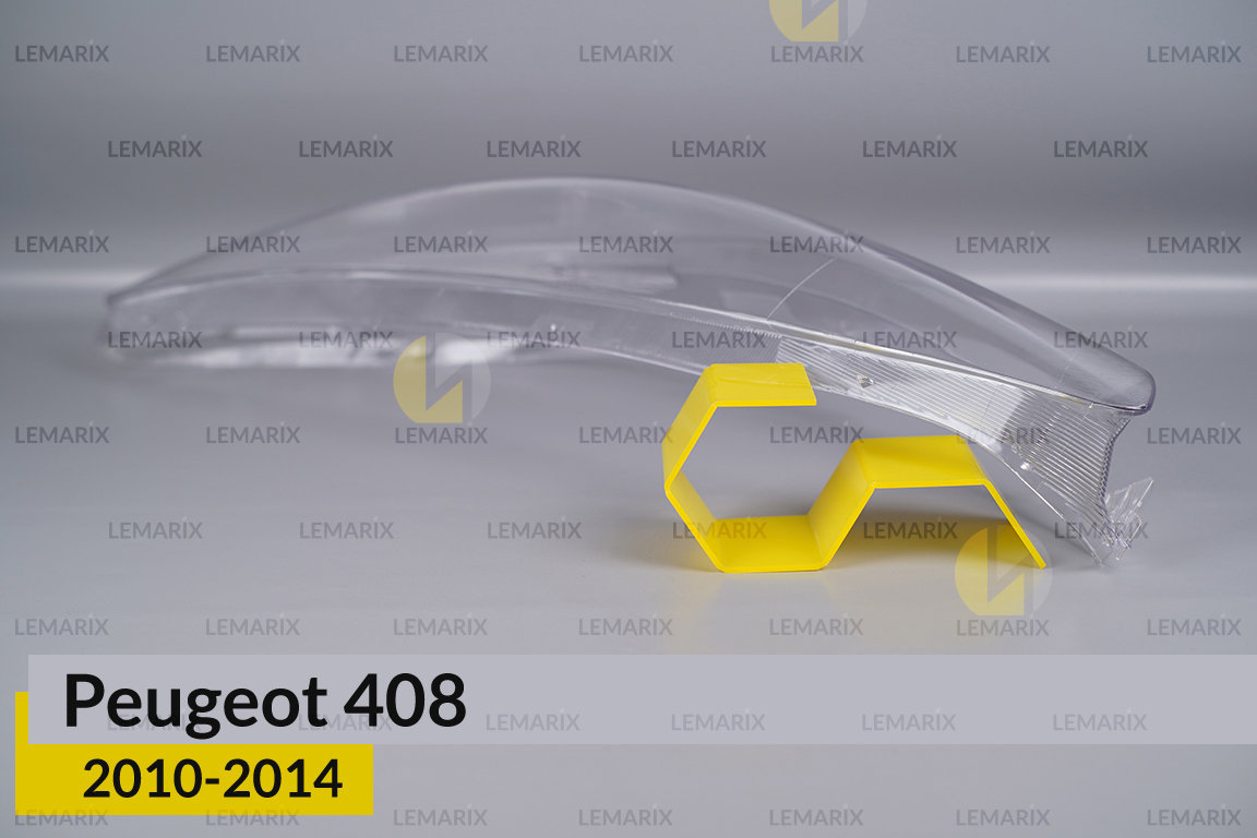 Скло фари Peugeot 408 (2010-2014) ліве