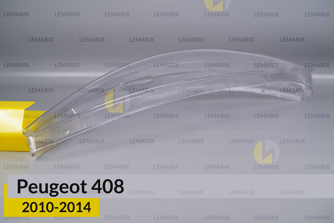 Скло фари Peugeot 408 (2010-2014) ліве