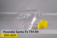 Стекло фары Hyundai Santa Fe TM (2021-2023) рест правое