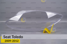 Стекло фары Seat Toledo (2009-2012) рест левое