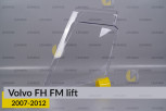 Скло фари Volvo FH FM (2007-2012) рест ліве
