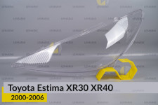 Скло фари Toyota Estima XR30 XR40 (2000-2006) ліве