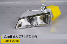 Хромований відбивач Audi A6 C7 LED (2014-2018) рест правий