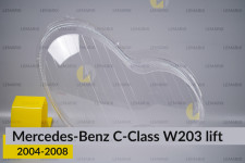 Скло фари Mercedes-Benz C-Class W203 (2004-2008) рест праве