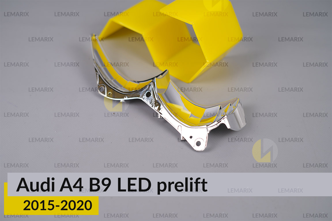 Хромований абажур верхній Audi A4 B9 LED (2015-2020) дорест лівий