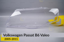 Скло фари VW Volkswagen Passat B6 Valeo (2005-2011) ліве