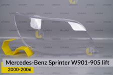 Скло фари Mercedes-Benz Sprinter W901 W902 W903 W904 W905 (2000-2006) рест праве