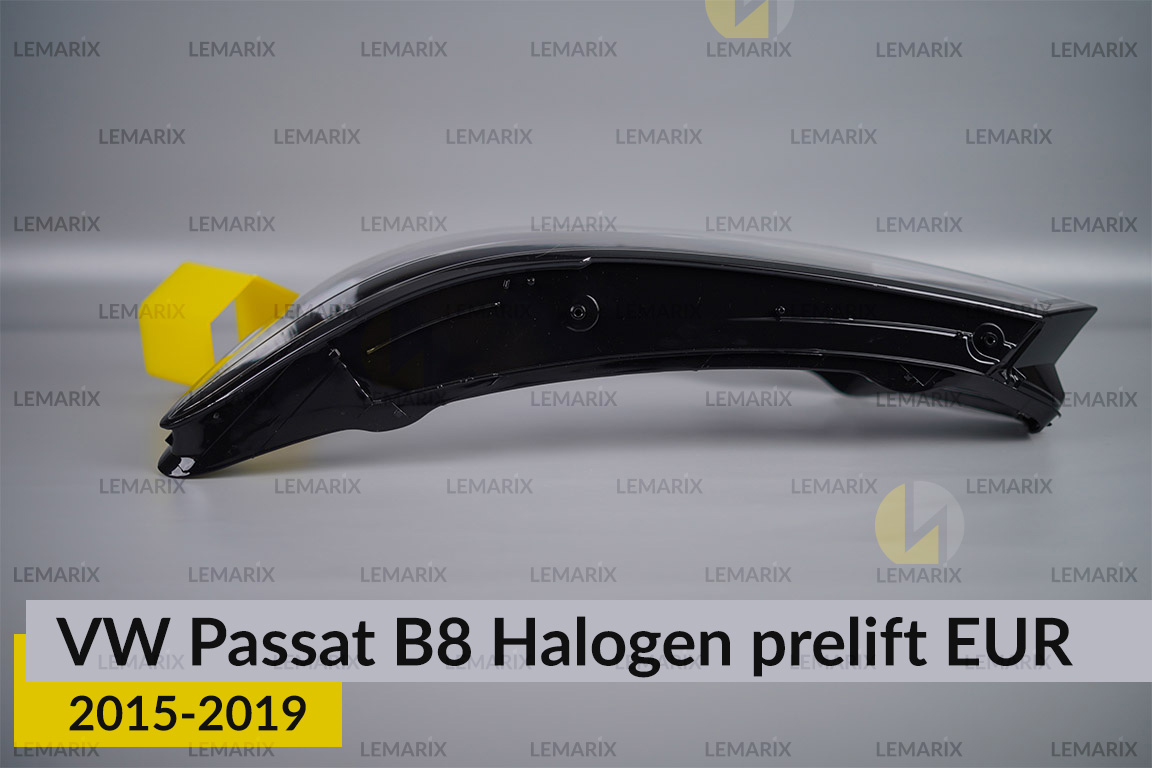 Скло фари VW Volkswagen Passat B8 Halogen EUR (2015-2019) дорест ліве