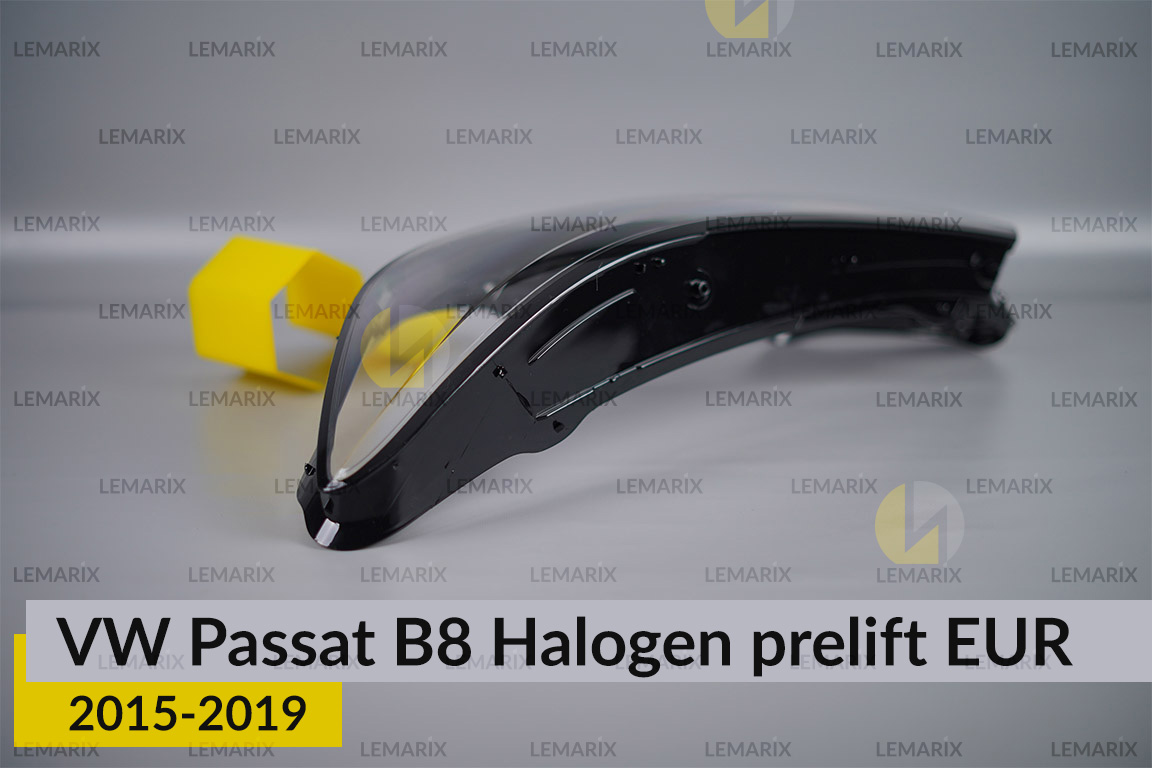 Скло фари VW Volkswagen Passat B8 Halogen EUR (2015-2019) дорест ліве