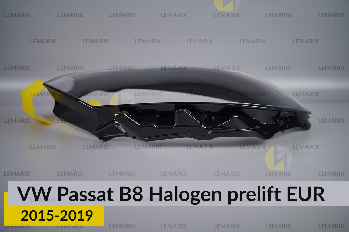 Скло фари VW Volkswagen Passat B8 Halogen EUR (2015-2019) дорест ліве