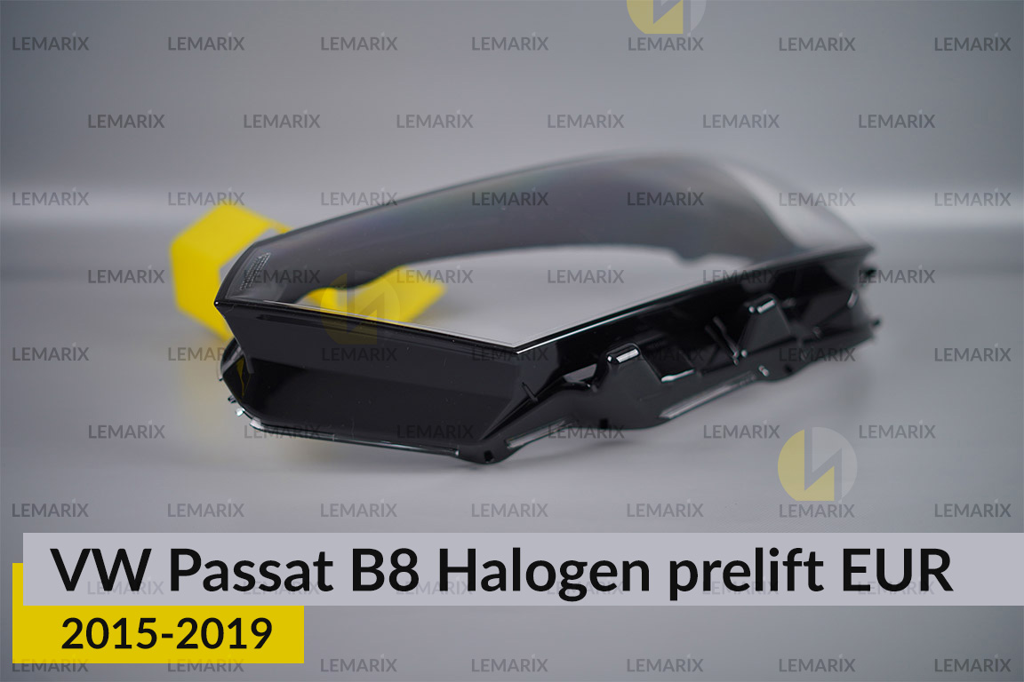 Скло фари VW Volkswagen Passat B8 Halogen EUR (2015-2019) дорест ліве