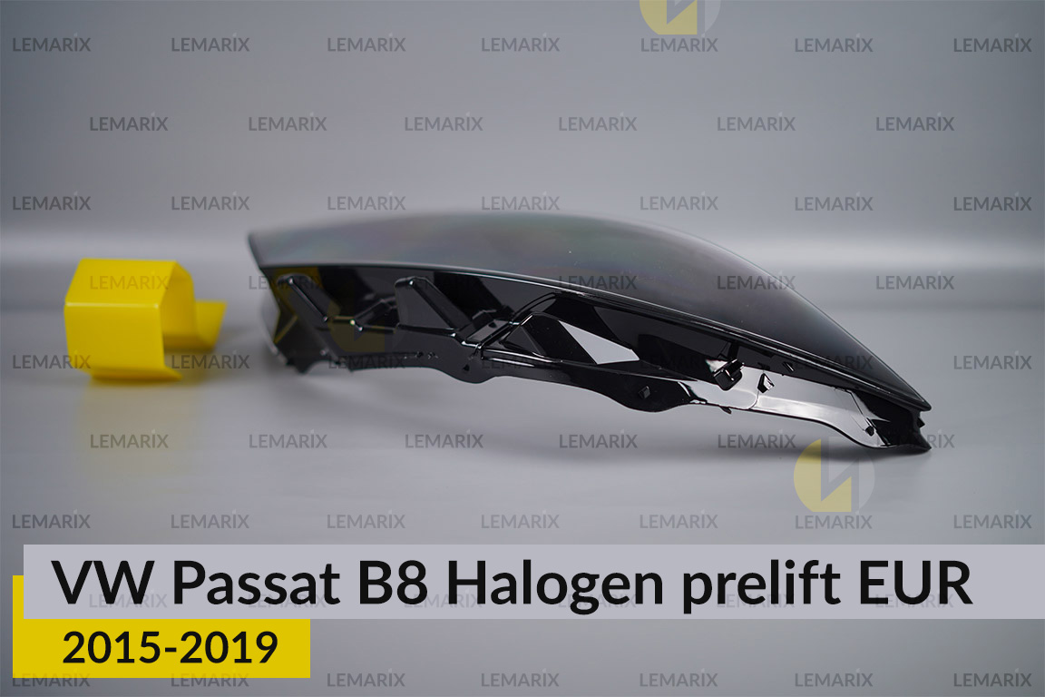 Скло фари VW Volkswagen Passat B8 Halogen EUR (2015-2019) дорест ліве