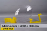 Скло фари Mini Cooper R50 R53 Halogen (2002-2006) ліве