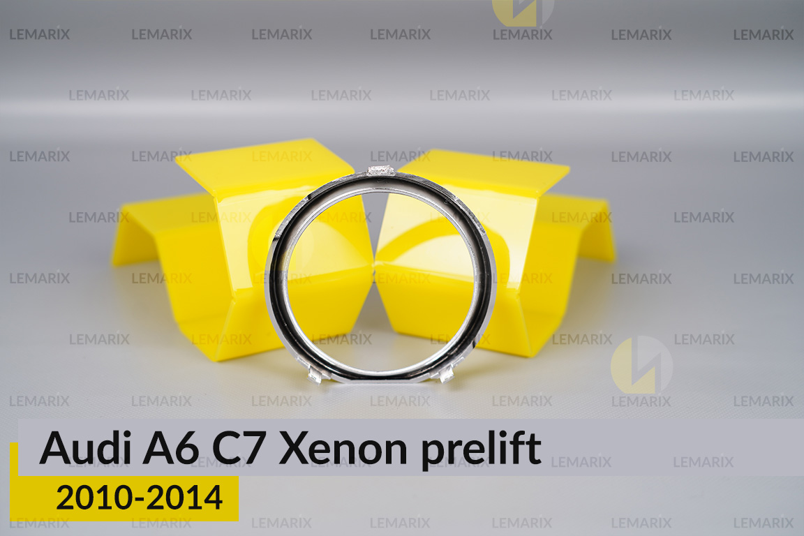 Хромоване кільце маски лінзи Audi A6 C7 Xenon (2010-2014) дорест ліве/праве