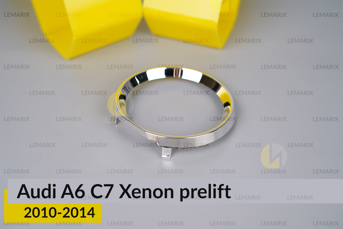Хромоване кільце маски лінзи Audi A6 C7 Xenon (2010-2014) дорест ліве/праве