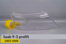 Скло фари Saab 9-3 (2003-2008) дорест праве