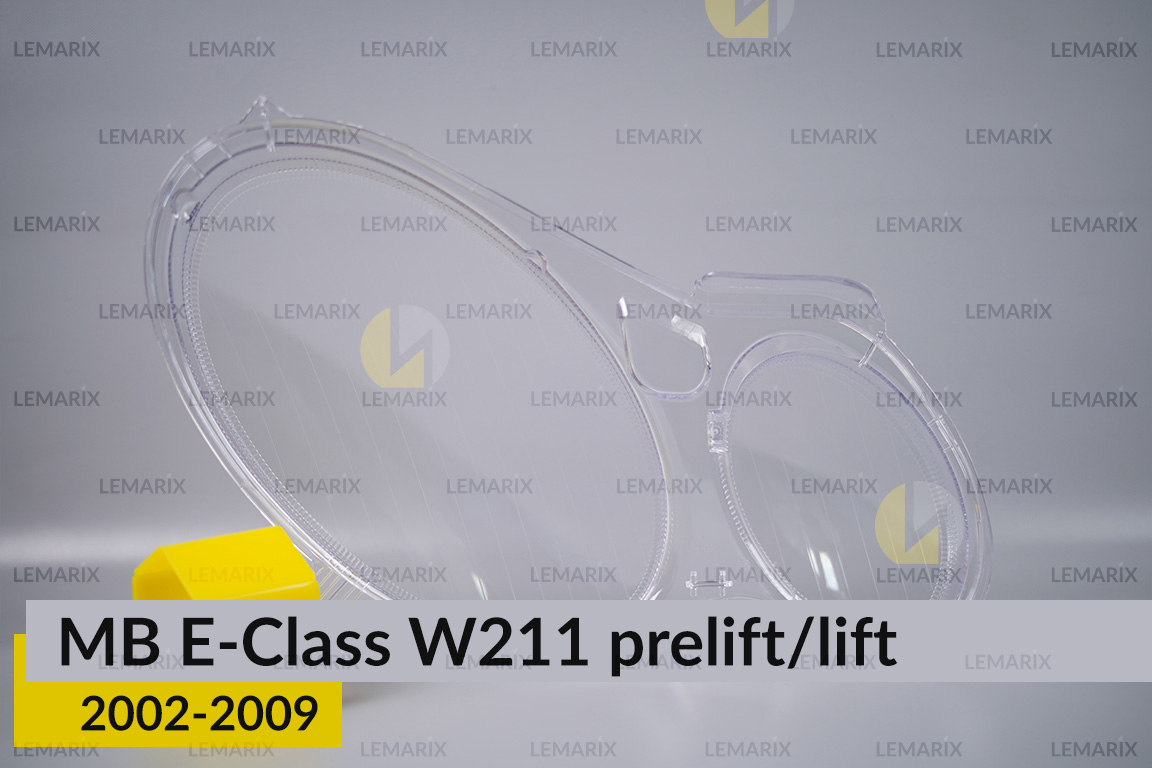 Скло фари Mercedes-Benz E-Class W211 (2002-2009) дорест/рест ліве