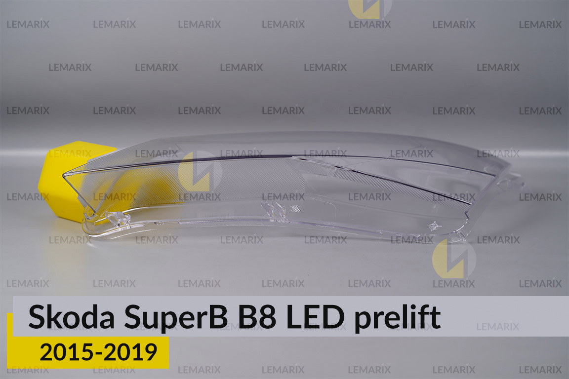 Скло фари Skoda SuperB B8 LED (2015-2019) дорест ліве