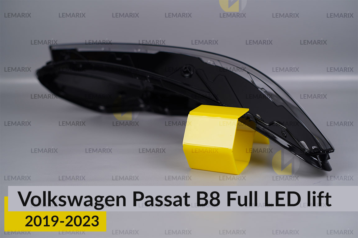 Скло фари VW Volkswagen Passat B8 Full LED (2019-2023) рест праве
