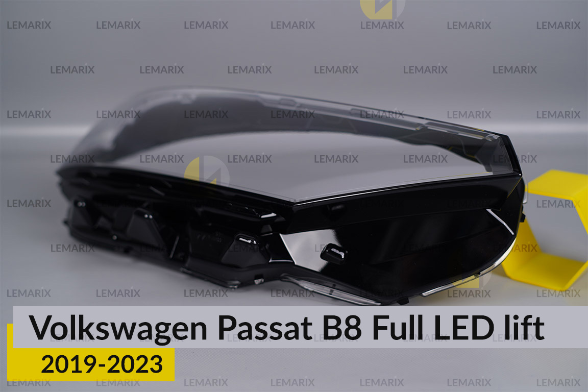 Скло фари VW Volkswagen Passat B8 Full LED (2019-2023) рест праве