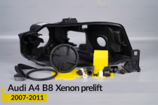 Сервісний комплект корпуса фар Audi A4 B8 Xenon (2007-2011) дорест правий
