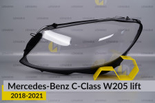 Скло фари Mercedes-Benz C-Class W205 (2018-2021) рест ліве