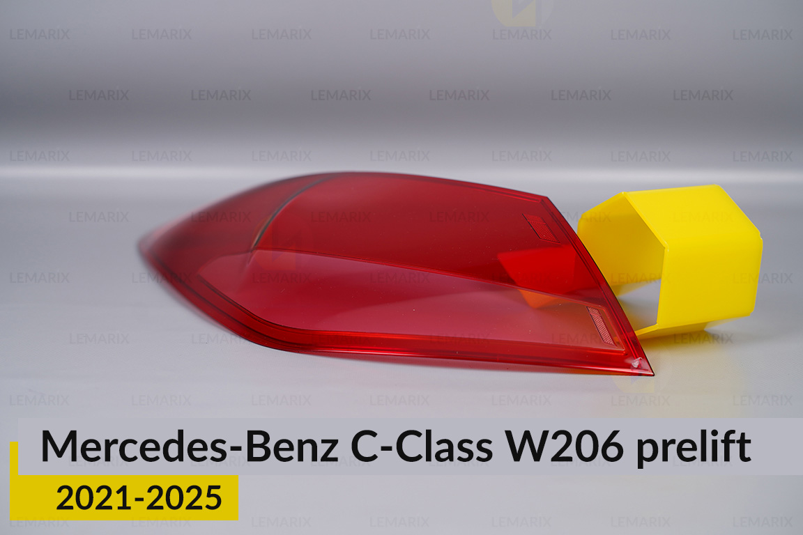 Скло заднього ліхтаря зовнішнє в крилі Mercedes-Benz C-Class W206 (2021-2026) дорест ліве