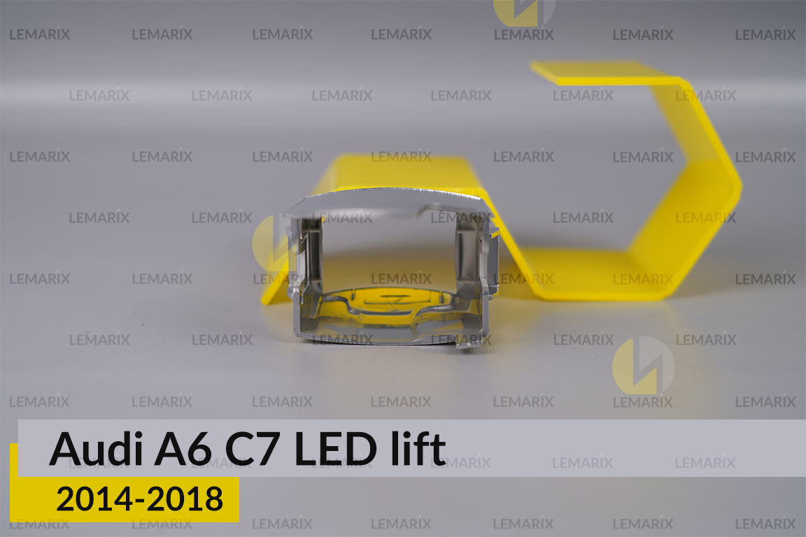 Хромована маска лінзи Audi A6 C7 LED (2014-2018) рест права