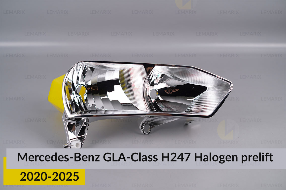 Хромована декоративна маска лінзи Mercedes-Benz GLA-Class H247 Halogen (2020-2025) дорест права