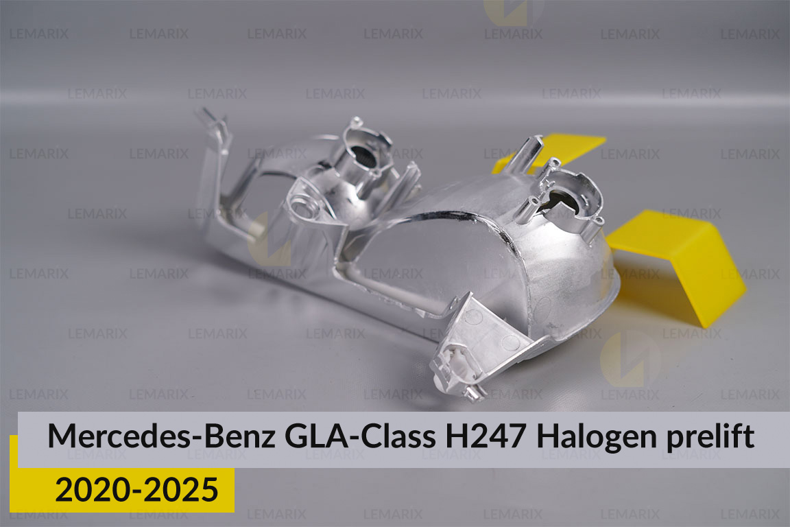 Хромована декоративна маска лінзи Mercedes-Benz GLA-Class H247 Halogen (2020-2025) дорест права