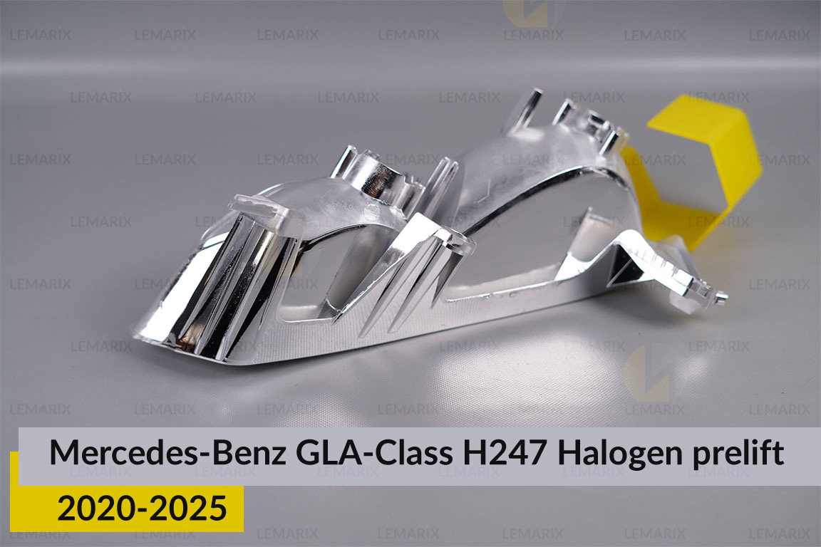 Хромована декоративна маска лінзи Mercedes-Benz GLA-Class H247 Halogen (2020-2025) дорест права