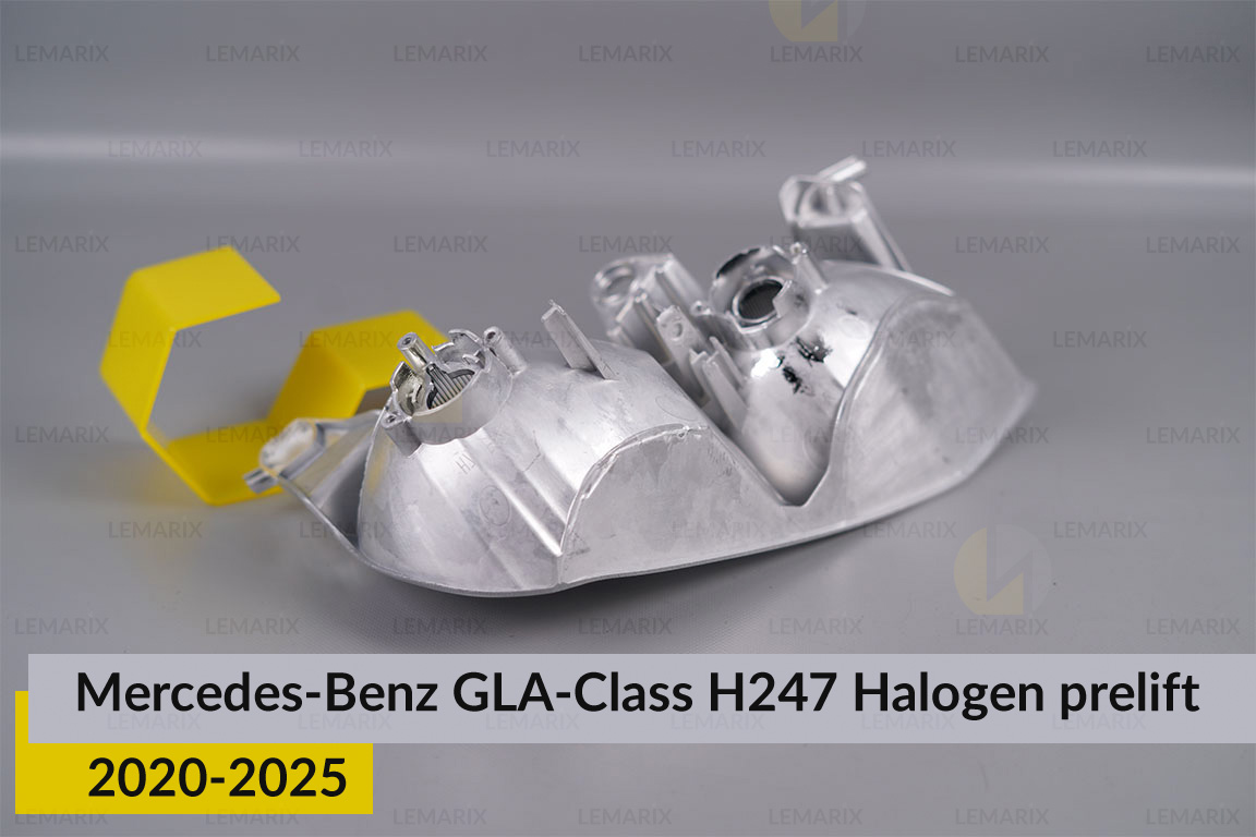 Хромована декоративна маска лінзи Mercedes-Benz GLA-Class H247 Halogen (2020-2025) дорест права