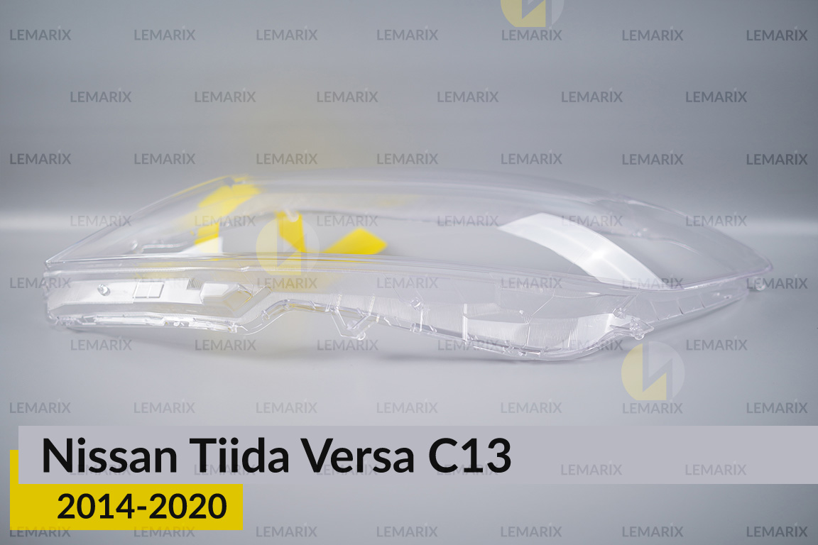 Скло фари Nissan Tiida Versa C13 (2014-2020) ліве