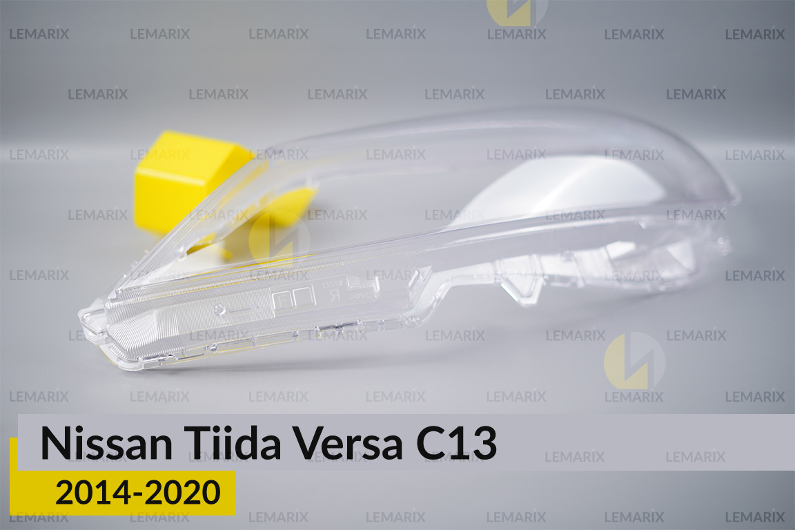 Скло фари Nissan Tiida Versa C13 (2014-2020) ліве