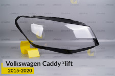 Скло фари VW Volkswagen Caddy (2015-2020) 2 рест праве