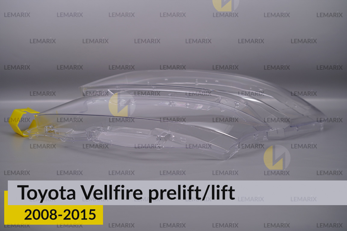 Скло фари Toyota Vellfire (2008-2015) дорест/рест ліве