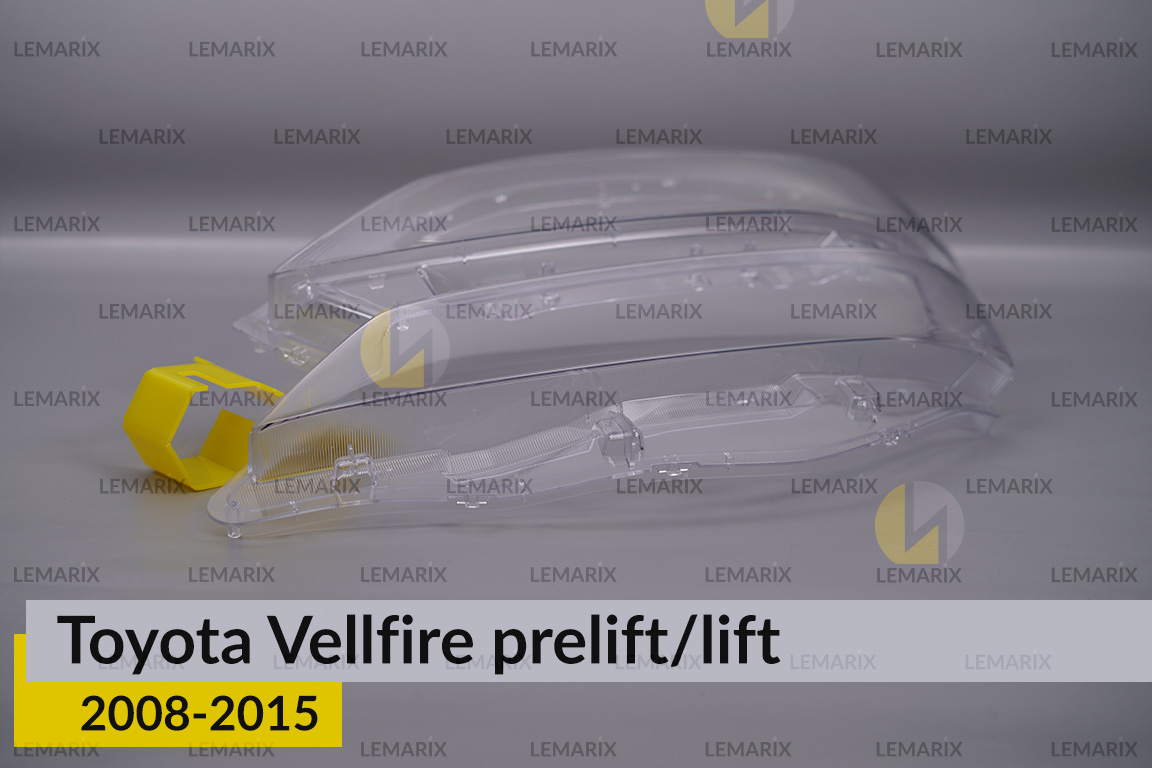 Скло фари Toyota Vellfire (2008-2015) дорест/рест ліве