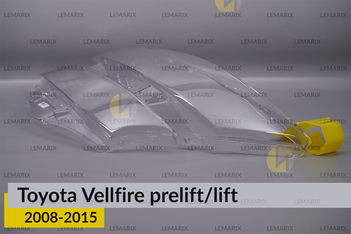 Скло фари Toyota Vellfire (2008-2015) дорест/рест ліве