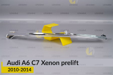 Хромована декоративна маска верхня Audi A6 C7 Xenon (2014-2018) рест права