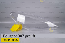 Скло фари Peugeot 307 (2001-2005) дорест праве