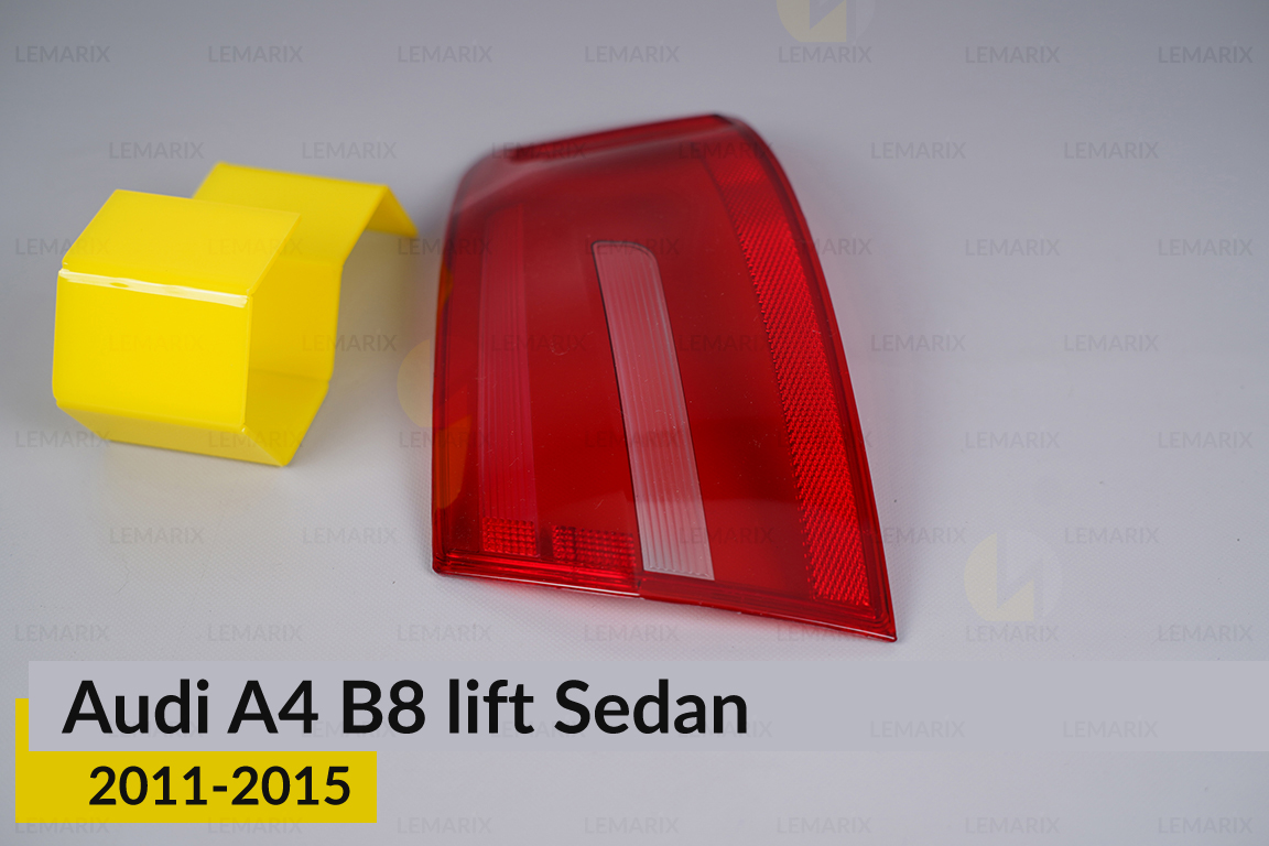 Скло заднього ліхтаря зовнішнє в крилі Audi A4 B8 Sedan (2011-2015) рест праве