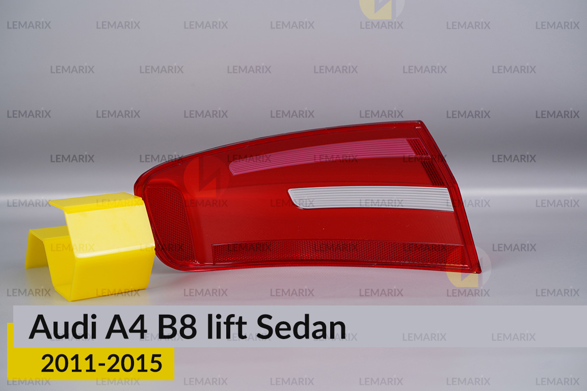 Скло заднього ліхтаря зовнішнє в крилі Audi A4 B8 Sedan (2011-2015) рест праве