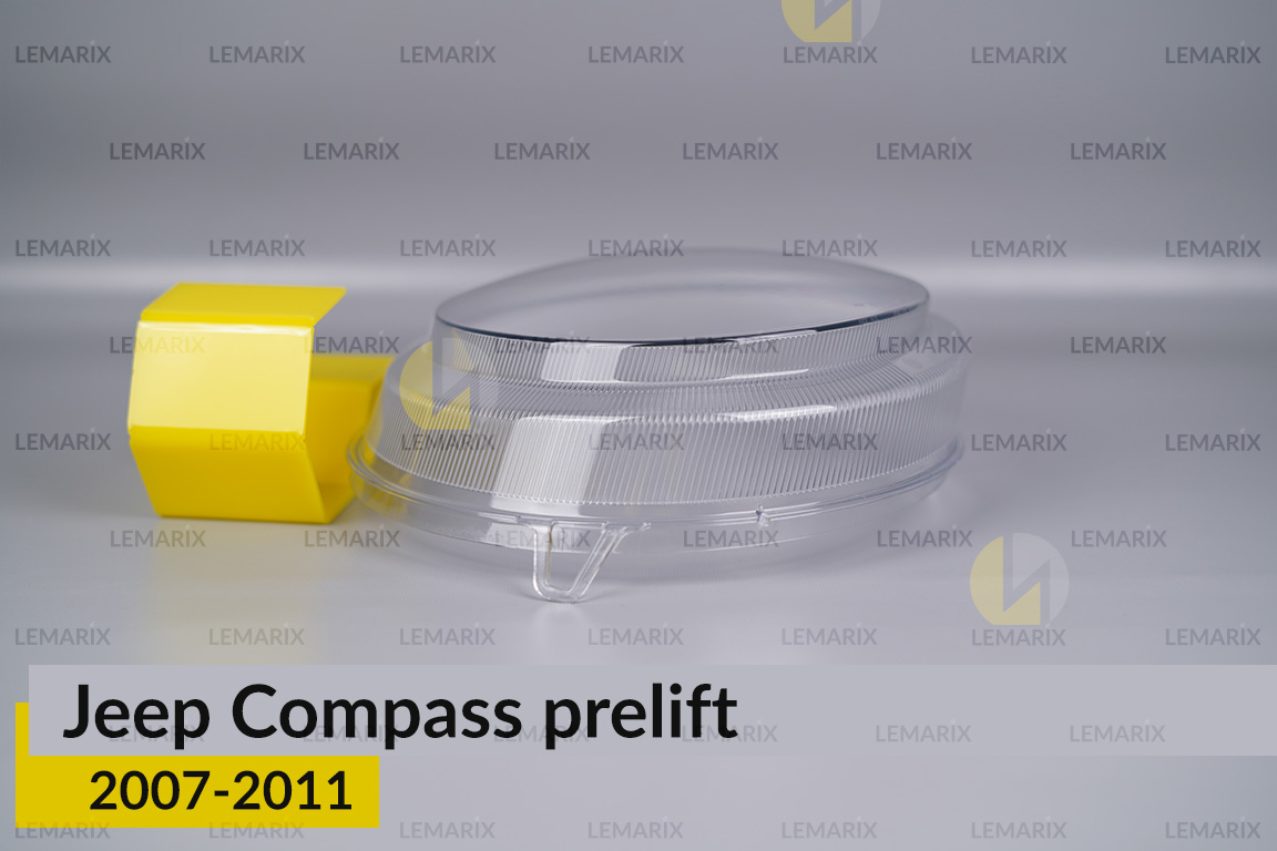 Скло фари Jeep Compass (2007-2011) дорест праве