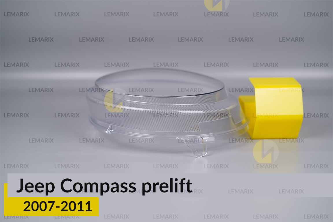 Скло фари Jeep Compass (2007-2011) дорест праве