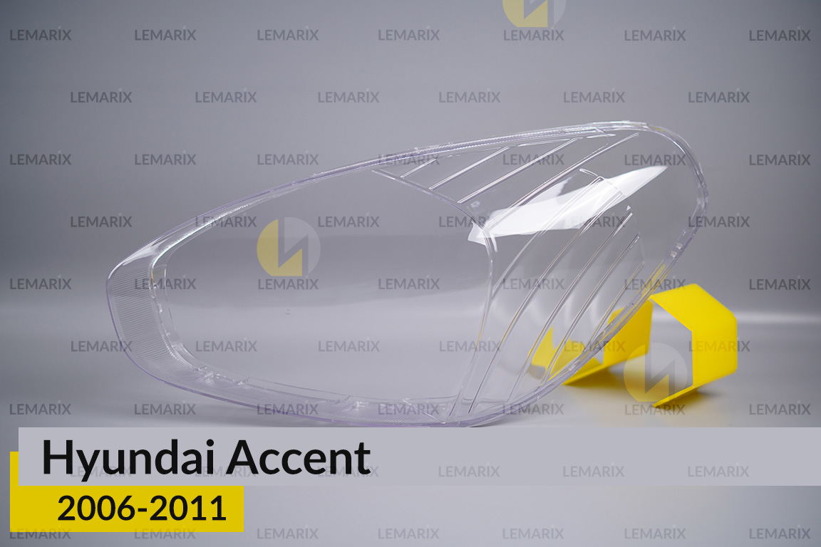 Скло фари Hyundai Accent (2006-2011) ліве