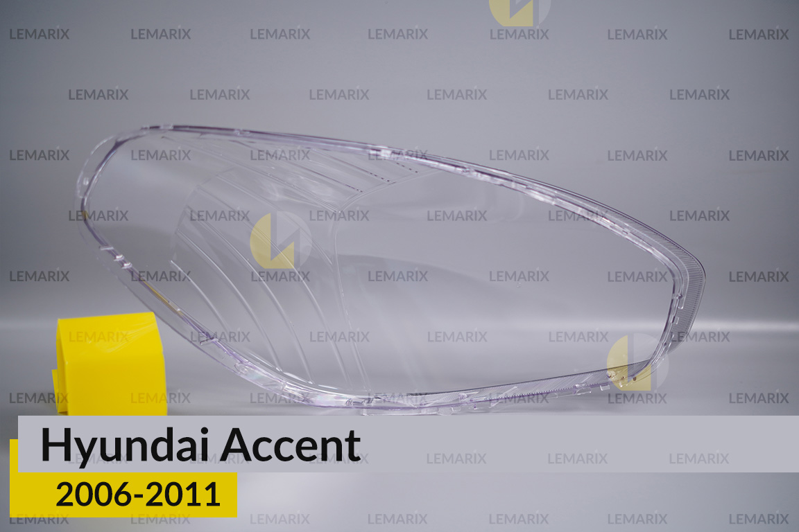 Скло фари Hyundai Accent (2006-2011) ліве