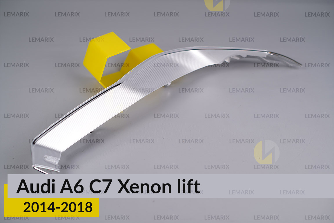 Хромована декоративна маска нижня Audi A6 C7 Xenon (2014-2018) рест права